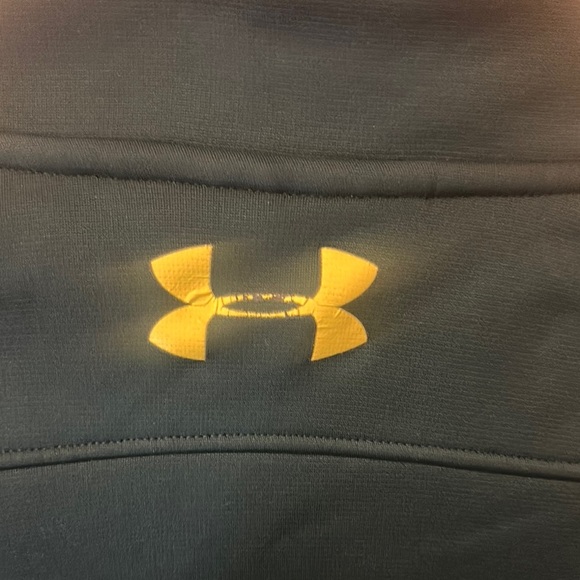 Under Armour Teal Half-Zip with Neon Logo - Picture 4 of 4